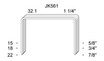 Hæfteklammer JK 561-18mm